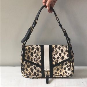 L.A.M.B. Leather Leopard Handbag